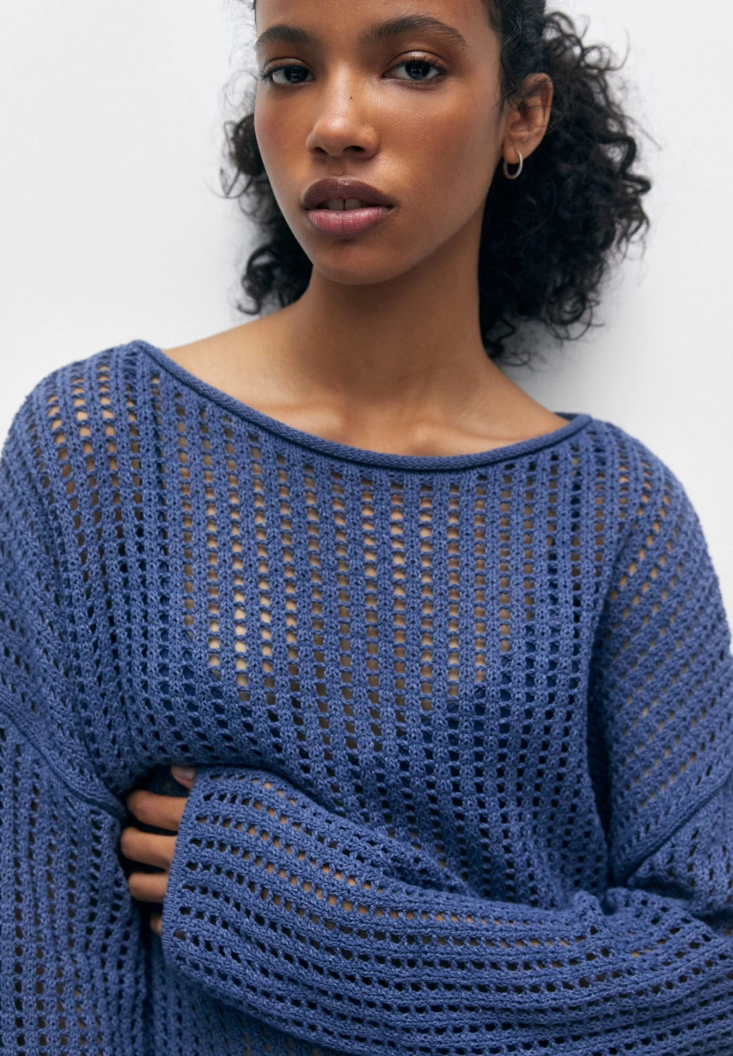 PULL & BEAR Open - Trui - Blue 4 PULL & BEAR Open - Trui - Blue - Afbeelding 4