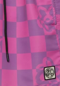 PULL & BEAR Chequered Print - Zwemshorts - Pink -PULL BEAR Winkel b4777b05289544e1ad8fe6c1457f6cd7