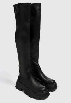PULL & BEAR Overknee Laarzen - Black 7 PULL & BEAR Overknee Laarzen - Black -PULL BEAR Winkel b4f91a6c9183405aaf23d1638fe5142a