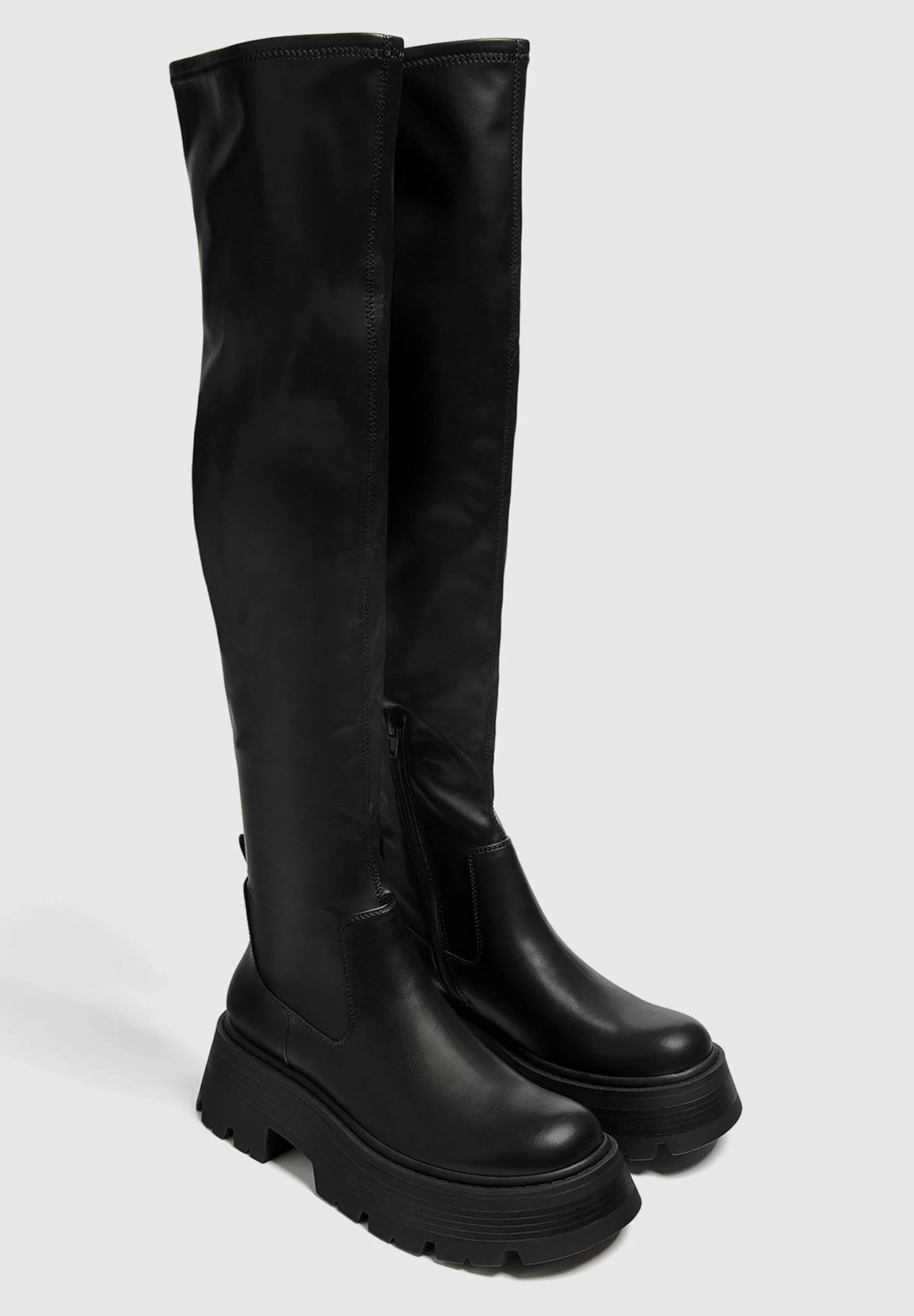 PULL & BEAR Overknee Laarzen - Black 3 PULL & BEAR Overknee Laarzen - Black - Afbeelding 3