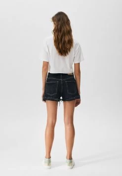 PULL & BEAR Mid Rise- Jeansshort - Black -PULL BEAR Winkel b73da829e03f4b30bd38fcc3d74b9b99