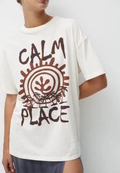 PULL & BEAR Calm Place - T-Shirt Print - White -PULL BEAR Winkel b7795d83291b4d2d928ca84e28d79df4