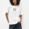 PULL & BEAR Short Sleeve - T-Shirt Print - White