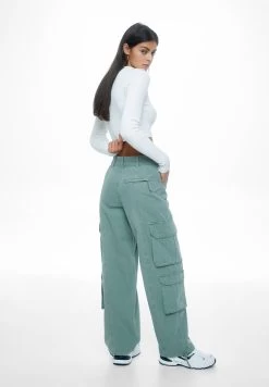 PULL & BEAR With An Elastic Waistband - Cargobroek - Dark Green -PULL BEAR Winkel b8ce04ecda4d46f7abbfff2fcb233cc7