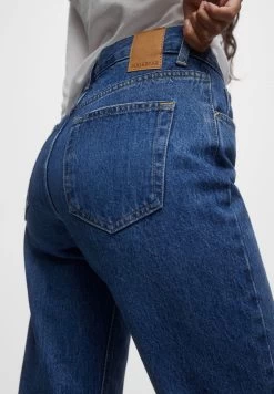 PULL & BEAR High Waist - Straight Leg Jeans - Dark Blue -PULL BEAR Winkel b943d2a87f1446c3b0341b1c01c00cf4