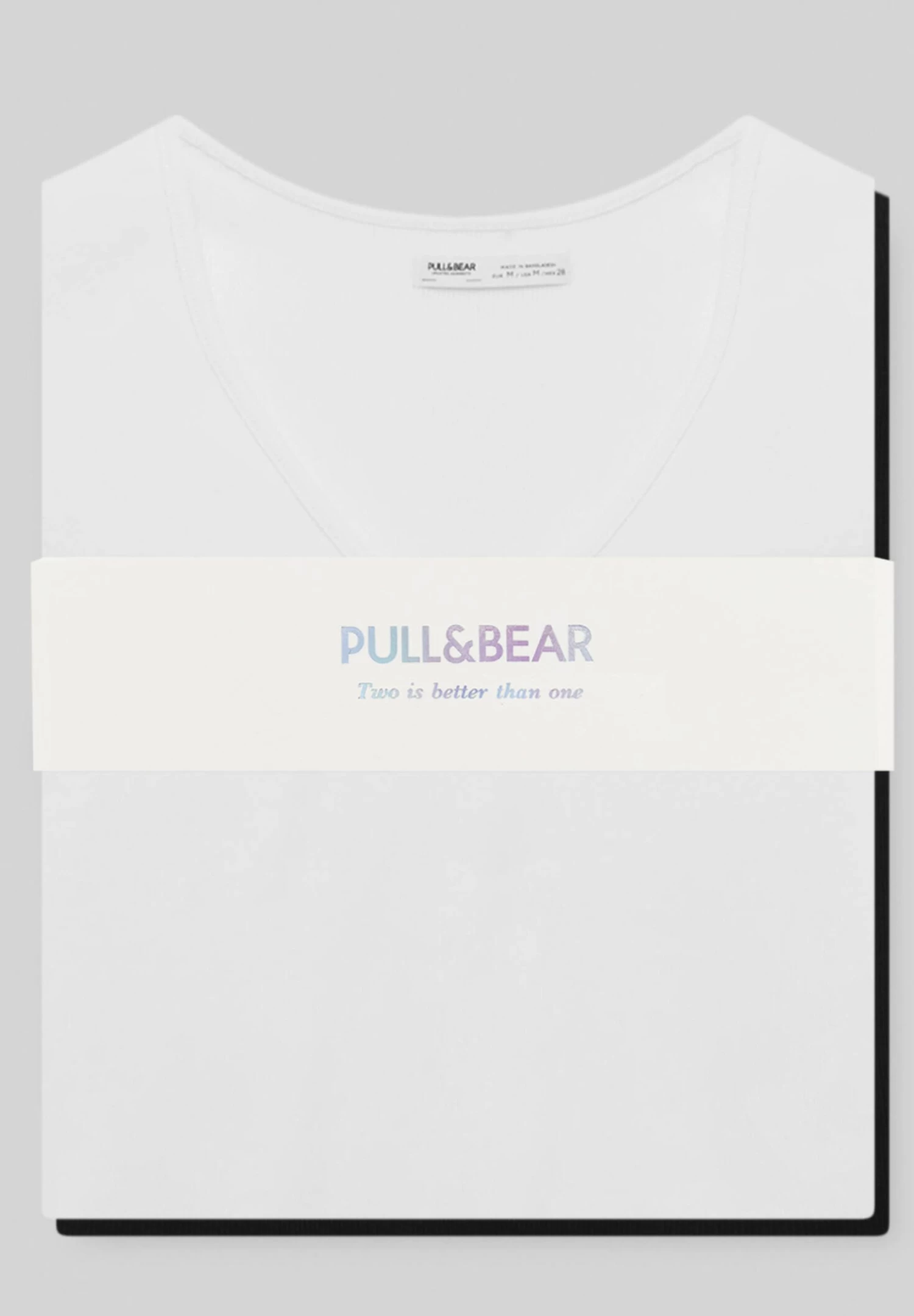 PULL & BEAR 2 Pack Of Basic Crop With Lettuce-Edge Trims - T-Shirt Basic - Black 5 PULL & BEAR 2 Pack Of Basic Crop With Lettuce-Edge Trims - T-Shirt Basic - Black - Afbeelding 5