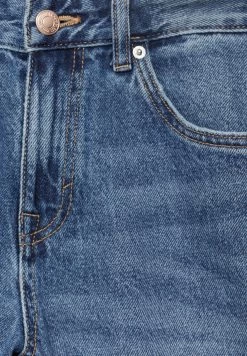 PULL & BEAR Mid Waist- Straight Leg Jeans - Dark Blue Denim -PULL BEAR Winkel bb3d036298ee40f18a5412fa06d9afe2