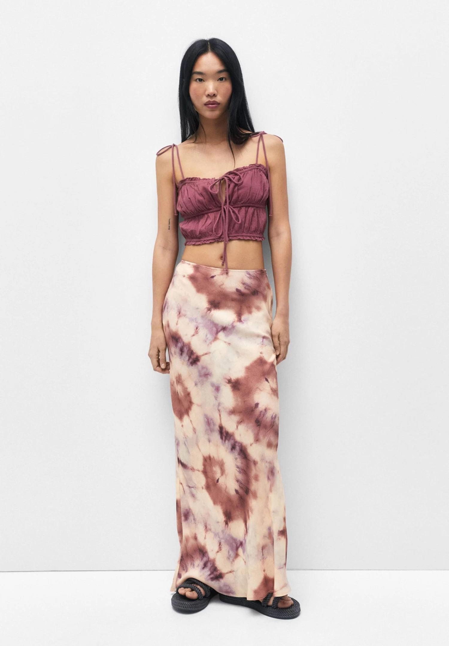 PULL & BEAR Tie-Dye - Maxirok - Light Pink 2 PULL & BEAR Tie-Dye - Maxirok - Light Pink - Afbeelding 2