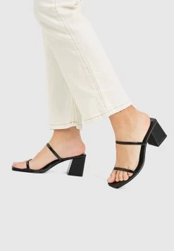 PULL & BEAR With Straps - Muiltjes Met Hak - Black