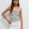 PULL & BEAR Turn-Up - Bandeau- Top - Mint