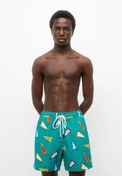 PULL & BEAR Flag Print - Zwemshorts - Green