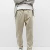 PULL & BEAR Stwd Joggers With Zips - Trainingsbroek - Stone