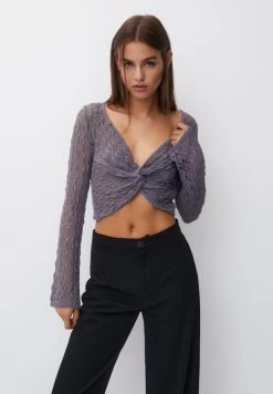 PULL & BEAR Front Knot-Open - Trui - Lilac