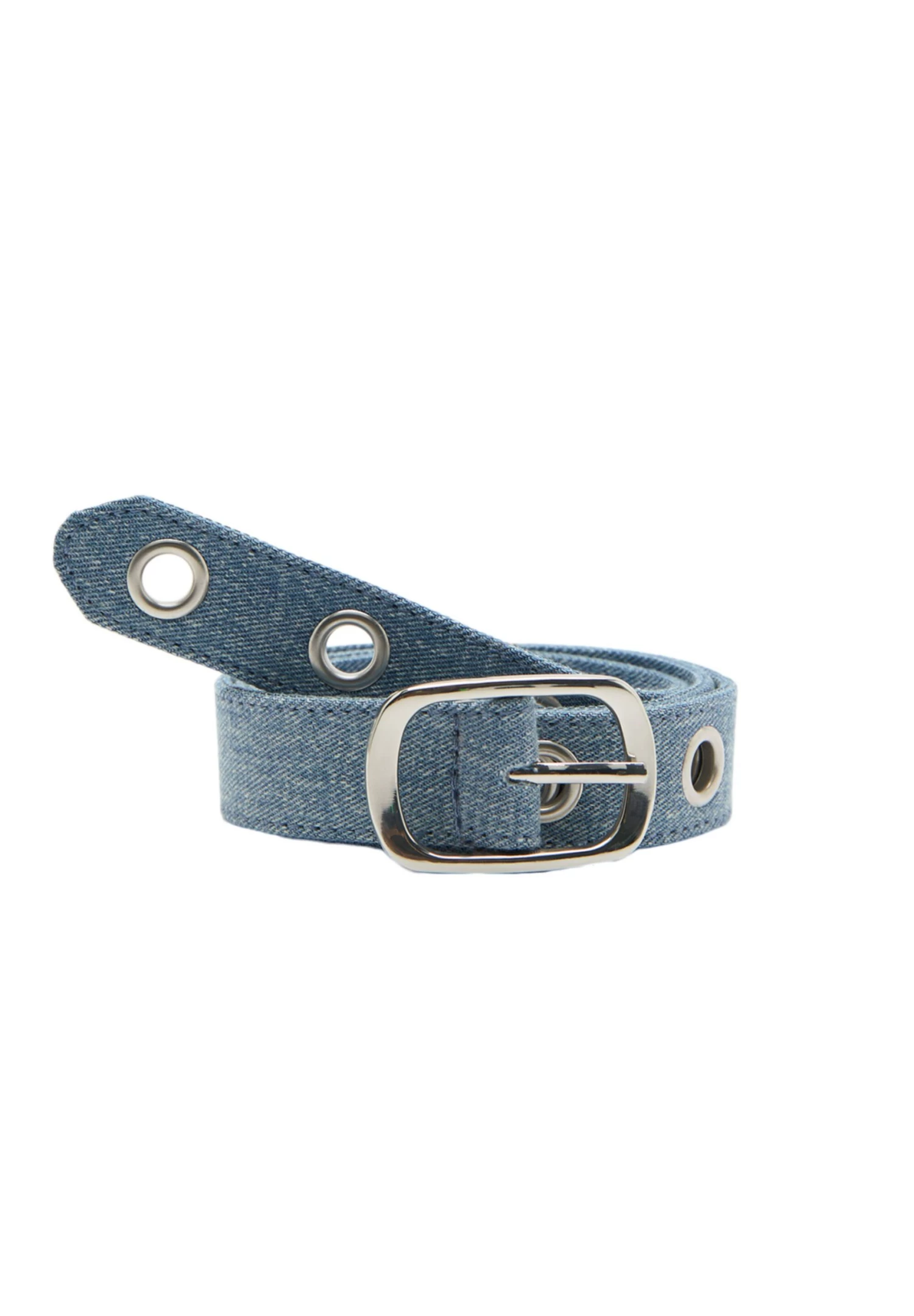 PULL & BEAR With Eyelets - Riem - Blue Denim 2 PULL & BEAR With Eyelets - Riem - Blue Denim - Afbeelding 2