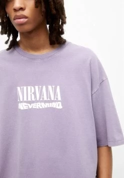 PULL & BEAR Nevermind - T-Shirt Print - Mottled Lilac -PULL BEAR Winkel c37efbaedf414545889d69ee8bc93374