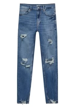 PULL & BEAR Ripped Carrot Fit - Slim Fit Jeans - Blue Denim 11 PULL & BEAR Ripped Carrot Fit - Slim Fit Jeans - Blue Denim -PULL BEAR Winkel c3bda1c931aa46ba84e175fe4a146bef
