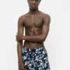 PULL & BEAR Floral Print - Zwemshorts - Black