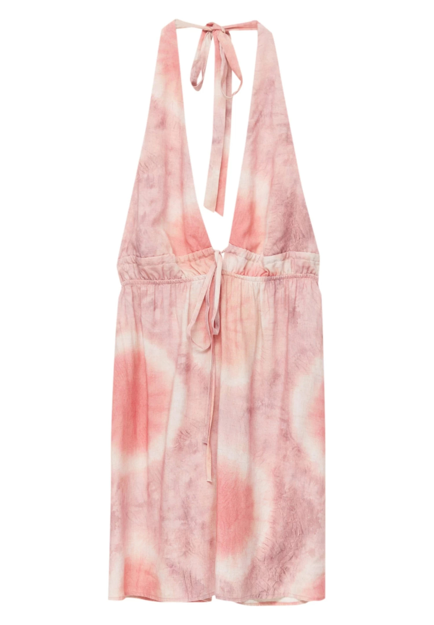 PULL & BEAR Short Tie Dye Halter- Jurk - Pink 7 PULL & BEAR Short Tie Dye Halter- Jurk - Pink - Afbeelding 7