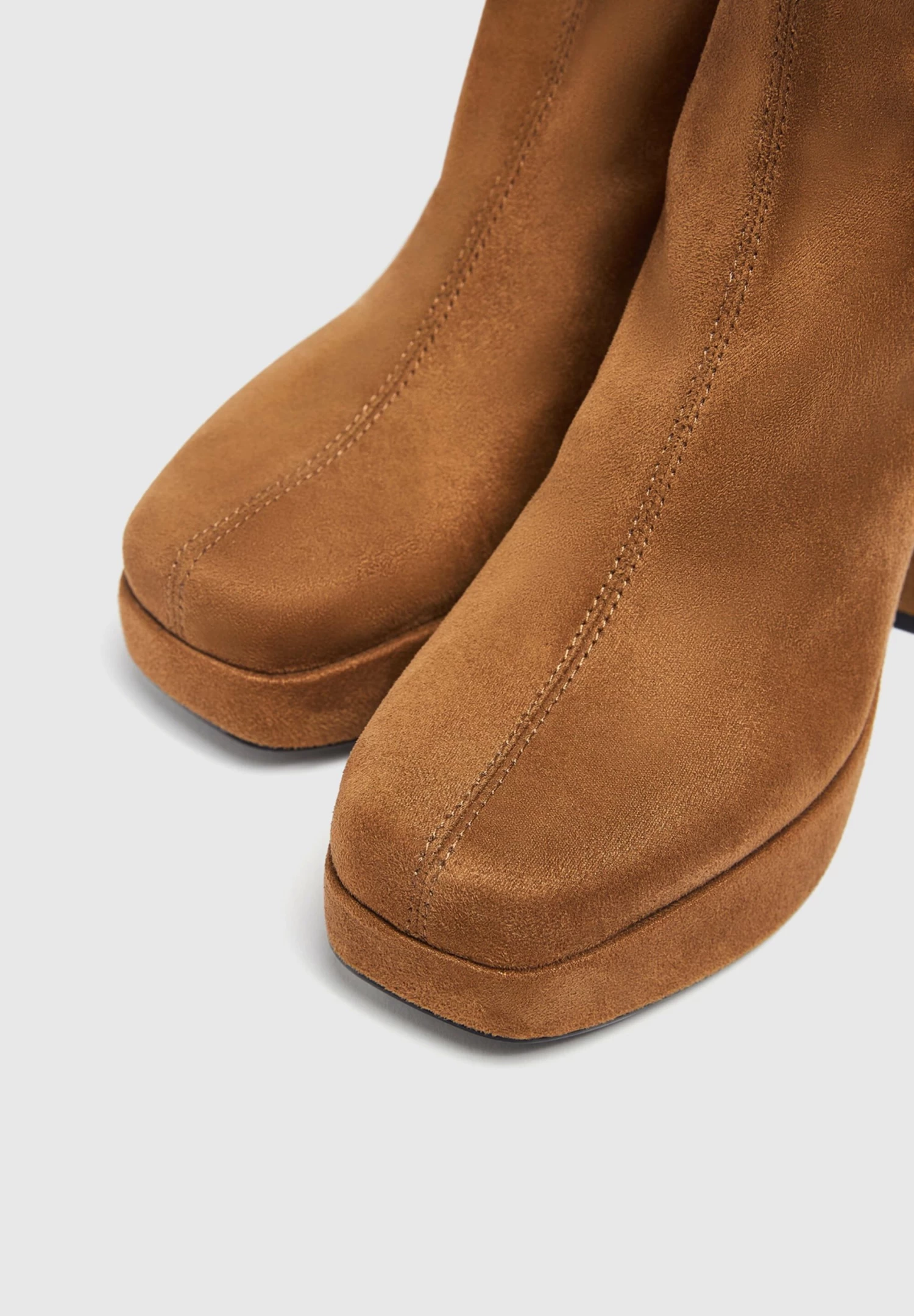 PULL & BEAR Enkellaarsjes Met Plateauzool - Brown 3 PULL & BEAR Enkellaarsjes Met Plateauzool - Brown - Afbeelding 3