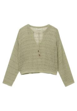 PULL & BEAR Open With Drawstring - Trui - Khaki -PULL BEAR Winkel c55b4ccbe1ee4c0cb3872dbfa5bf7c99