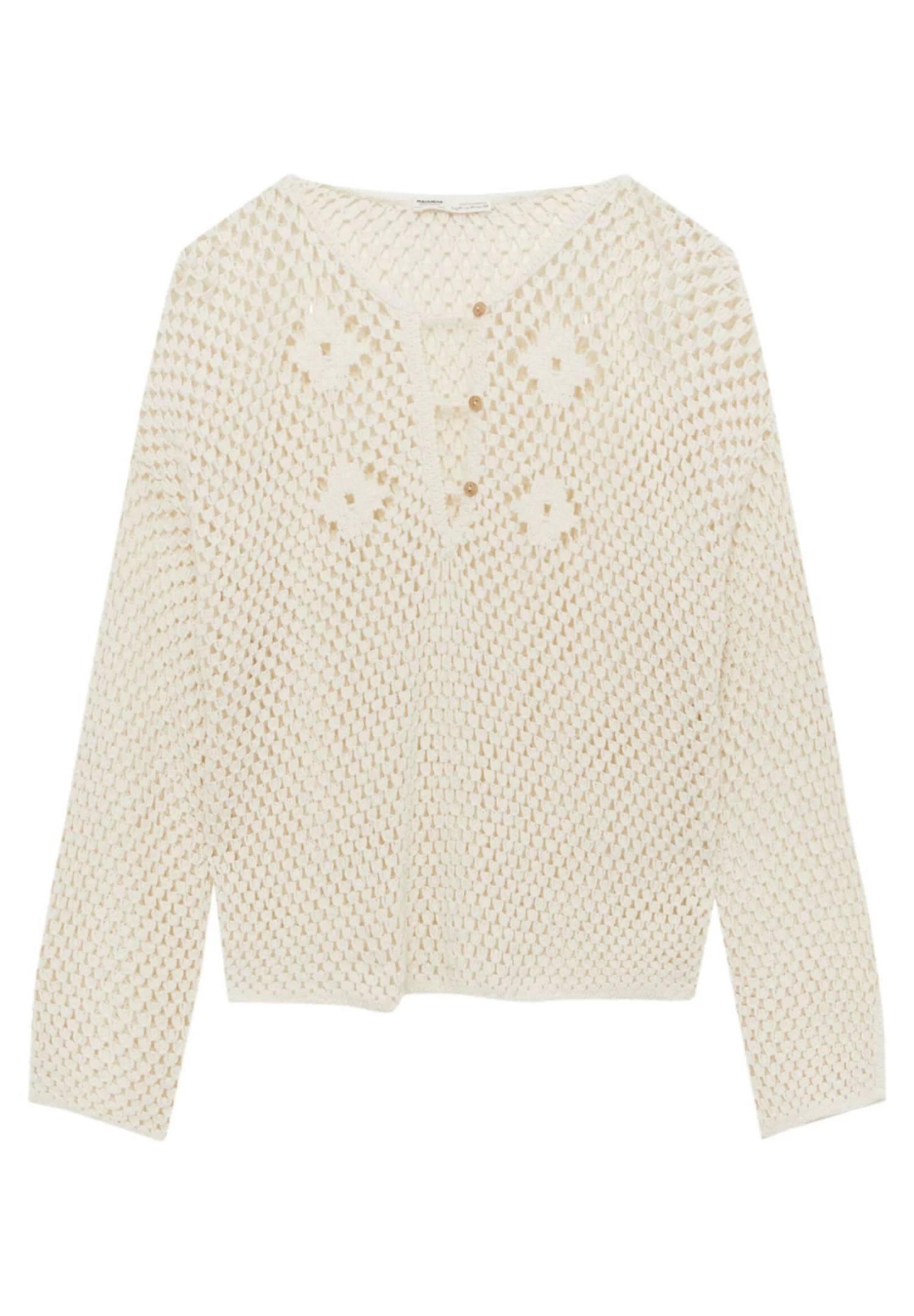 PULL & BEAR Crochet - Trui - Beige 5 PULL & BEAR Crochet - Trui - Beige - Afbeelding 5