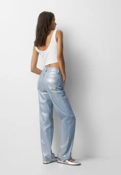 PULL & BEAR Straight Leg Jeans - Silver Coloured -PULL BEAR Winkel c5e1db2379c14f0db339e340c8ba3e05
