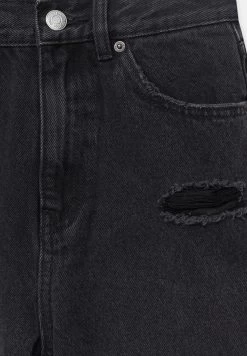 PULL & BEAR Ripped- Straight Leg Jeans - Black -PULL BEAR Winkel c6b27e6416974fd7827b059249892002