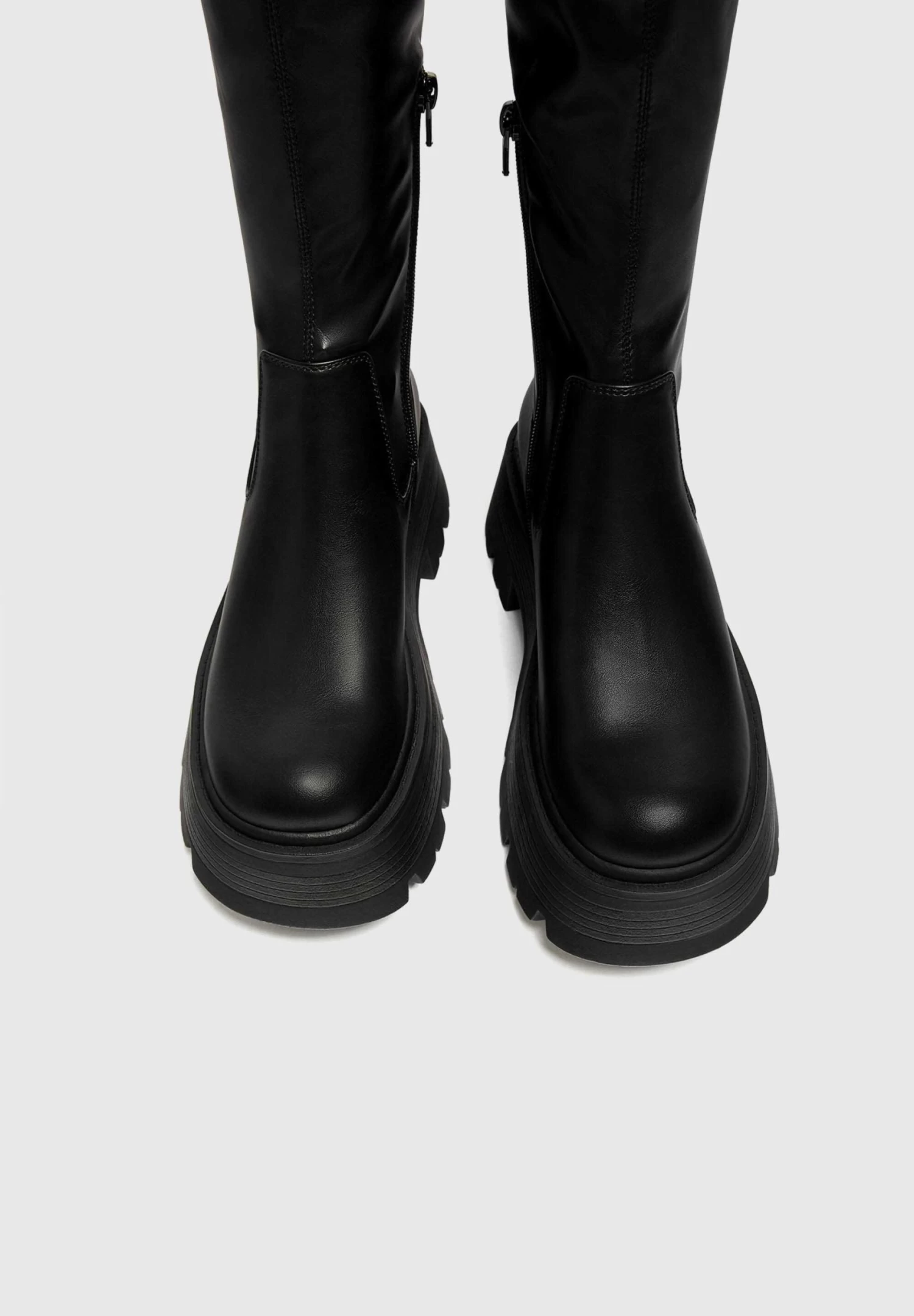 PULL & BEAR Overknee Laarzen - Black 5 PULL & BEAR Overknee Laarzen - Black - Afbeelding 5