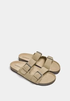 PULL & BEAR Double Buckle- Muiltjes - Taupe -PULL BEAR Winkel c982710aebde4885b83283483b00d80e