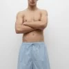 PULL & BEAR Basic With Elastic Waistband - Zwemshorts - Light Blue