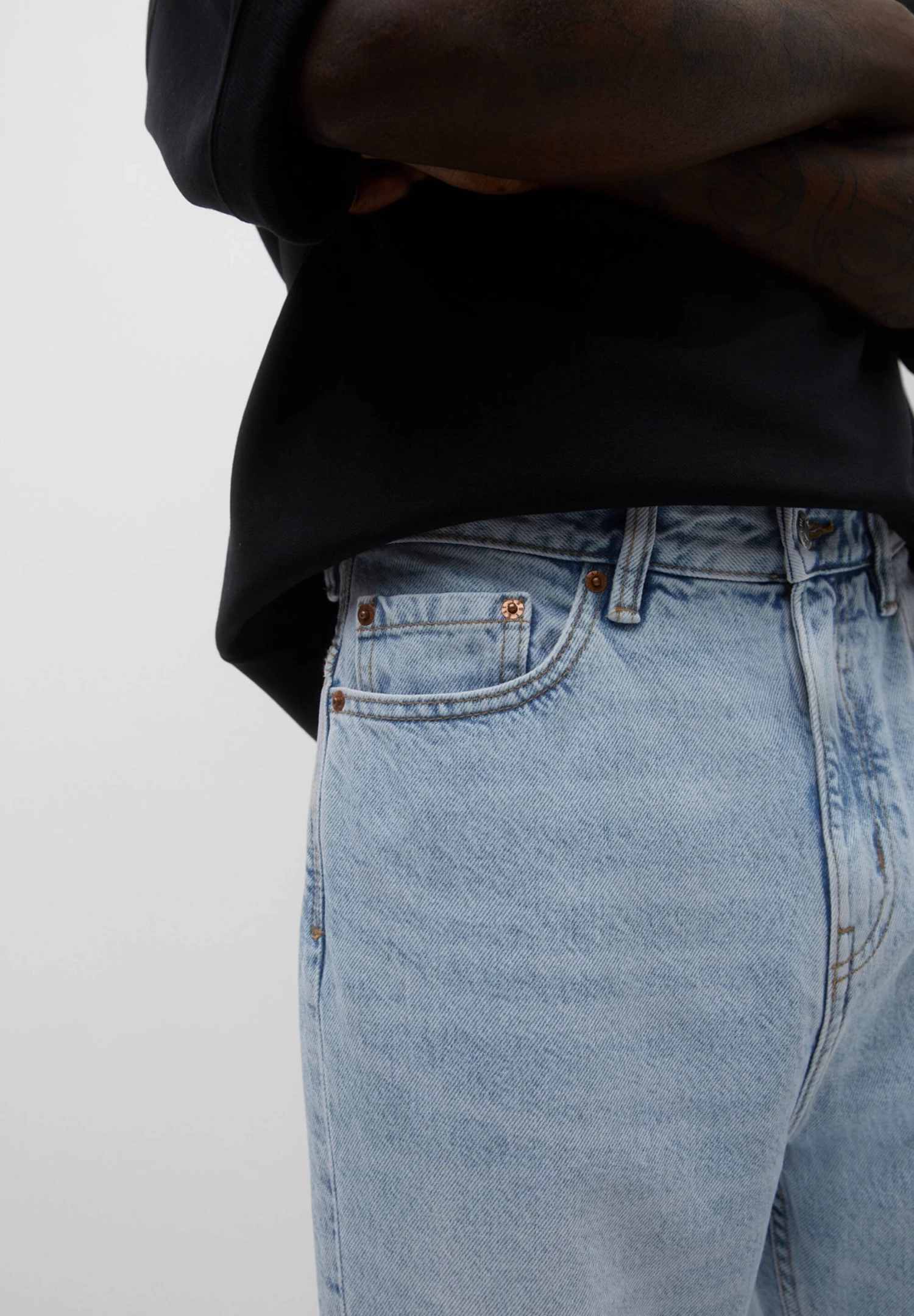 PULL & BEAR Relaxed Fit Jeans - Blue 4 PULL & BEAR Relaxed Fit Jeans - Blue - Afbeelding 4