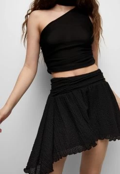 PULL & BEAR Asymmetric Mini- Minirok - Black -PULL BEAR Winkel ca2066d7704a43edb02ad752c357fd38