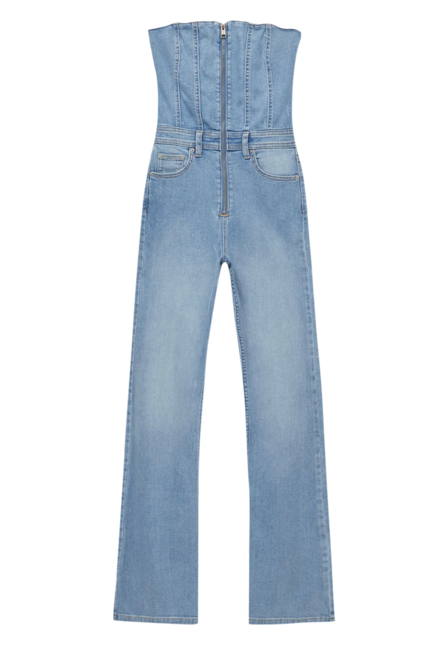 PULL & BEAR Corset - Jumpsuit - Blue Denim 5 PULL & BEAR Corset - Jumpsuit - Blue Denim - Afbeelding 5