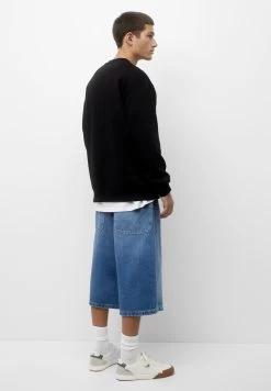 PULL & BEAR Baggy Fit Extra Wide-Leg-Bermuda - Jeansshort - Blue Denim -PULL BEAR Winkel caff136c31424530911ac1a1d3511622