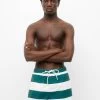 PULL & BEAR Striped Print - Zwemshorts - Green