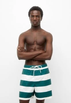 PULL & BEAR Striped Print - Zwemshorts - Green
