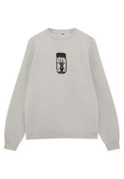 PULL & BEAR Insect - Sweater - White -PULL BEAR Winkel cb987115c5014a7e91b9e796bbf028d7