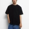 PULL & BEAR Short Sleeve With Label Detail - T-Shirt Basic - Black