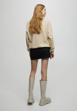 PULL & BEAR A-Lijn Rok - Mottled Black -PULL BEAR Winkel cbc4d10e6d0746ae92fa922eadacd080