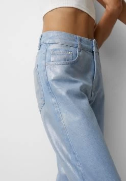 PULL & BEAR Straight Leg Jeans - Silver Coloured -PULL BEAR Winkel cfbb538fd8904e398a365148fdb15a1b
