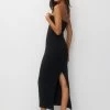 PULL & BEAR Strapless- Maxi-Jurk - Black