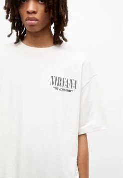 PULL & BEAR Short Sleeve Nirvana- T-Shirt Print - White -PULL BEAR Winkel d1b176d23dd84851b7d79e0133e052d9