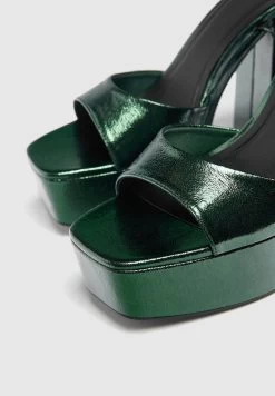 PULL & BEAR Sandalen Met Hoge Hak - Green -PULL BEAR Winkel d1da2c2442f9482ba0a765408531112e