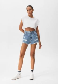 PULL & BEAR Ripped - Jeansshort - Dark Blue Denim 8 PULL & BEAR Ripped - Jeansshort - Dark Blue Denim -PULL BEAR Winkel d1de1ec9e9784c0bb4ca4a3c08f808e7