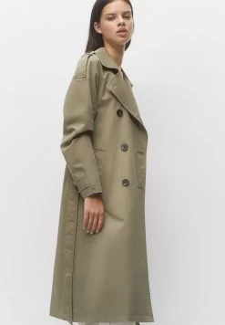 PULL & BEAR Basic- Trenchcoat - Dark Green -PULL BEAR Winkel d24f7e120a874d7f9f8d1b6c2a706da4