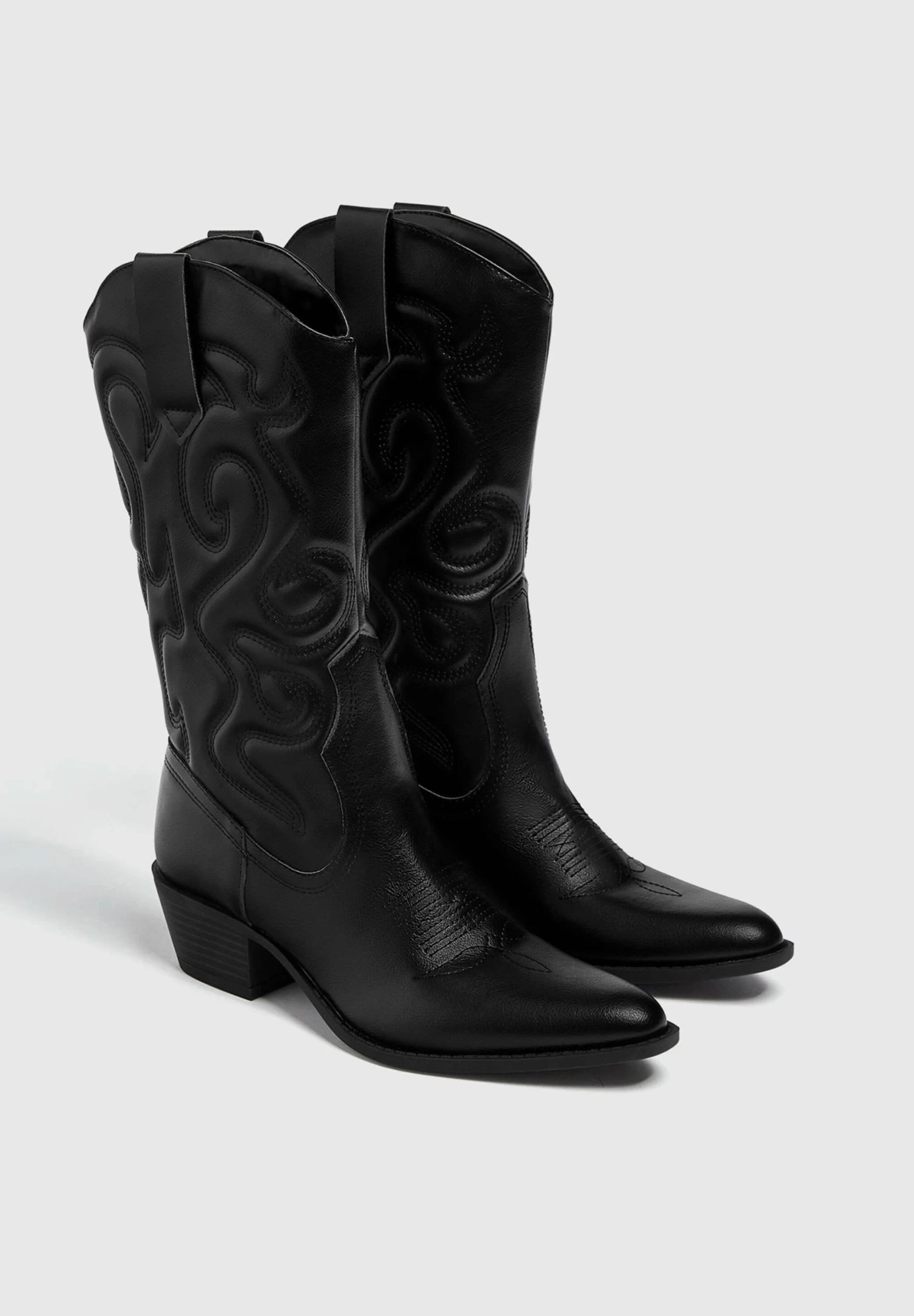 PULL & BEAR With Topstitching - Cowboy-/Bikerlaarsjes - Black 2 PULL & BEAR With Topstitching - Cowboy-/Bikerlaarsjes - Black - Afbeelding 2