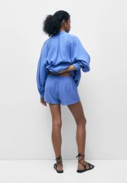 PULL & BEAR Rustic With Elastic Waistband - Shorts - Blue -PULL BEAR Winkel d291466a79b749d18e6563925f45b6b6