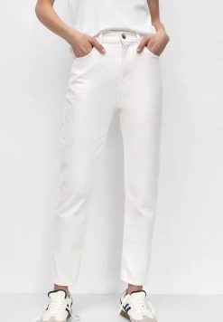 PULL & BEAR Mom - Jeans Tapered Fit - White