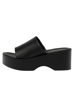 PULL & BEAR Platform - Muiltjes Met Hak - Black