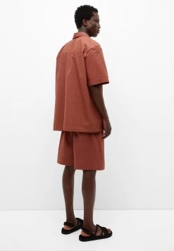 PULL & BEAR Short Sleeve Seersucker - Overhemd - Red -PULL BEAR Winkel d56c709b17e84f2086c69e4260c9b835